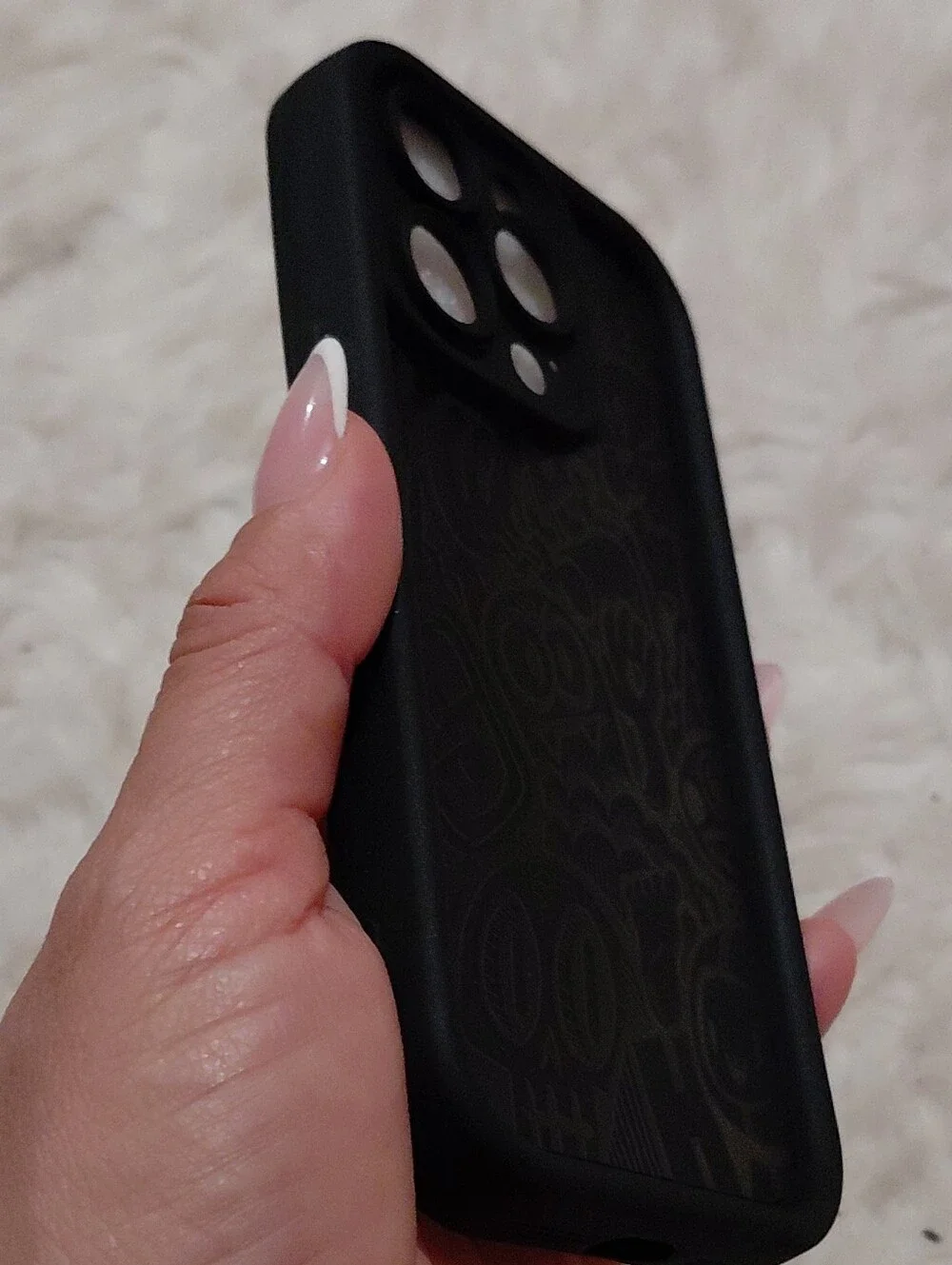 Iphone 14 Pro Case Black & Silver Patterned Phone Case - Unbranded
